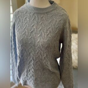 ⭐️💕 NEW Cozy Light Blue Women's Cable Knit Sweater